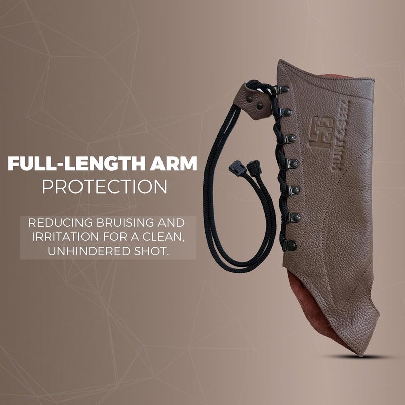Hunt & Seek Handmade Leather Archery Arm Guard for Women and Men Adjustable Protective and Lightweight for Hunting Target Shooting Youth and Adult Unisex Leather Forearm Guard for Archery - Image 4